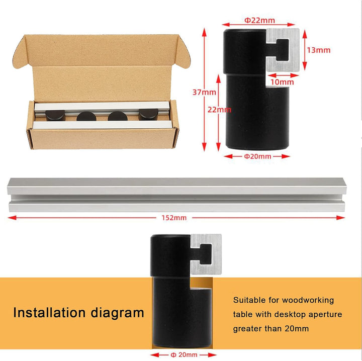 Holzbearbeitungstisch Werkbank Hilfswerkzeug, 2 Stück DIY Positionierbank Hobel Stop Baffle 19/20 mm