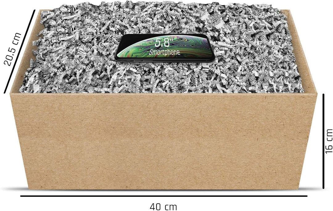 umweltfreundliches Papierfüllmaterial viele Farben 125g-1kg (Silber-grau, 1kg) Silber-grau 1 kg (1er