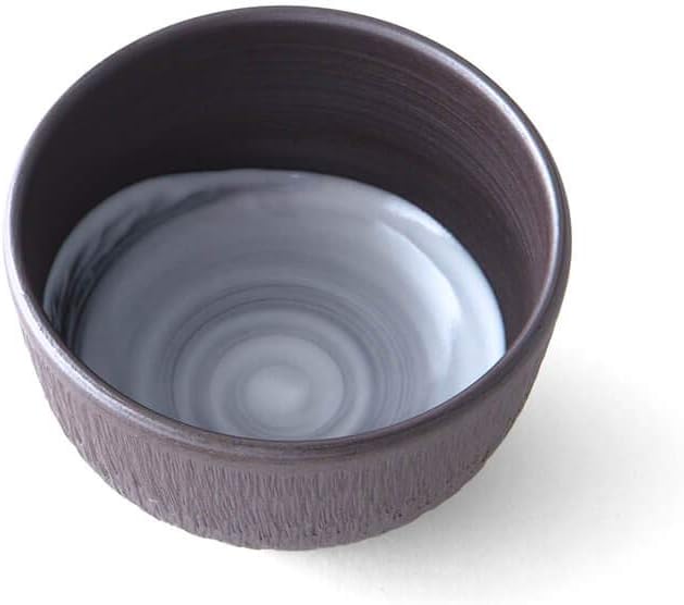 Suigetsu Hiroshi - Japanische Tee-Schale Tobikanna, Banko Yaki. 60 ml. Lila-Ton, Handmade auf der Tö
