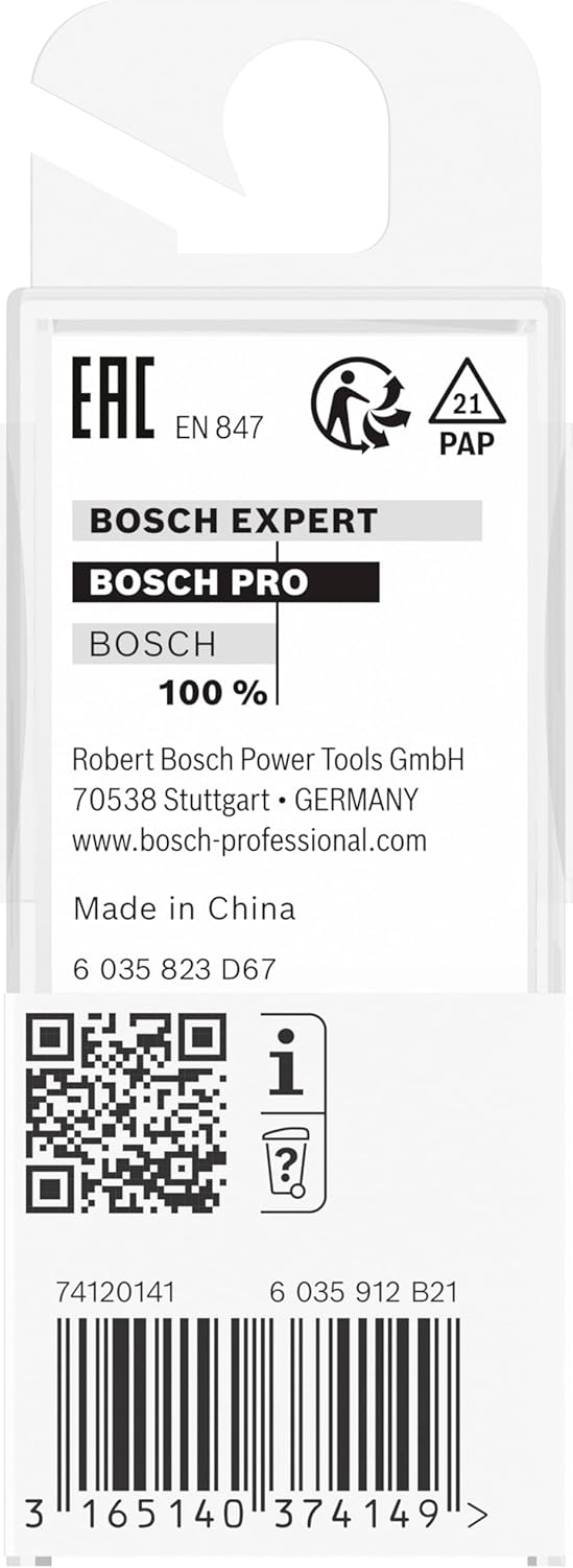 Bosch 1x PRO Nutfräser, gerade, zweischneidig (für Weichholz, Hartholz, Ø 8 mm, Professional Zubehör