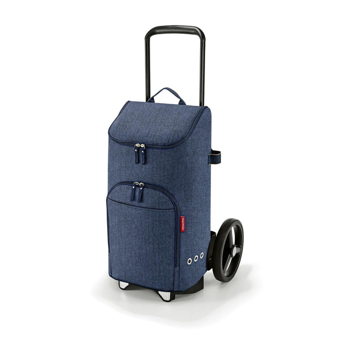 reisenthel citycruiser Set (Rack + Bag) Tasche Herringbone Dark Blue + Rack Black - Praktische Einka