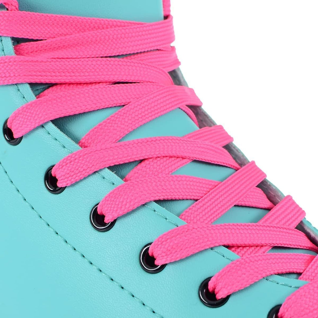 SMJ sport Damen Klassische Retro Rollschuhe | ABEC7 Kugellager | Mint Rosa Mädchen Classic Roller Sk
