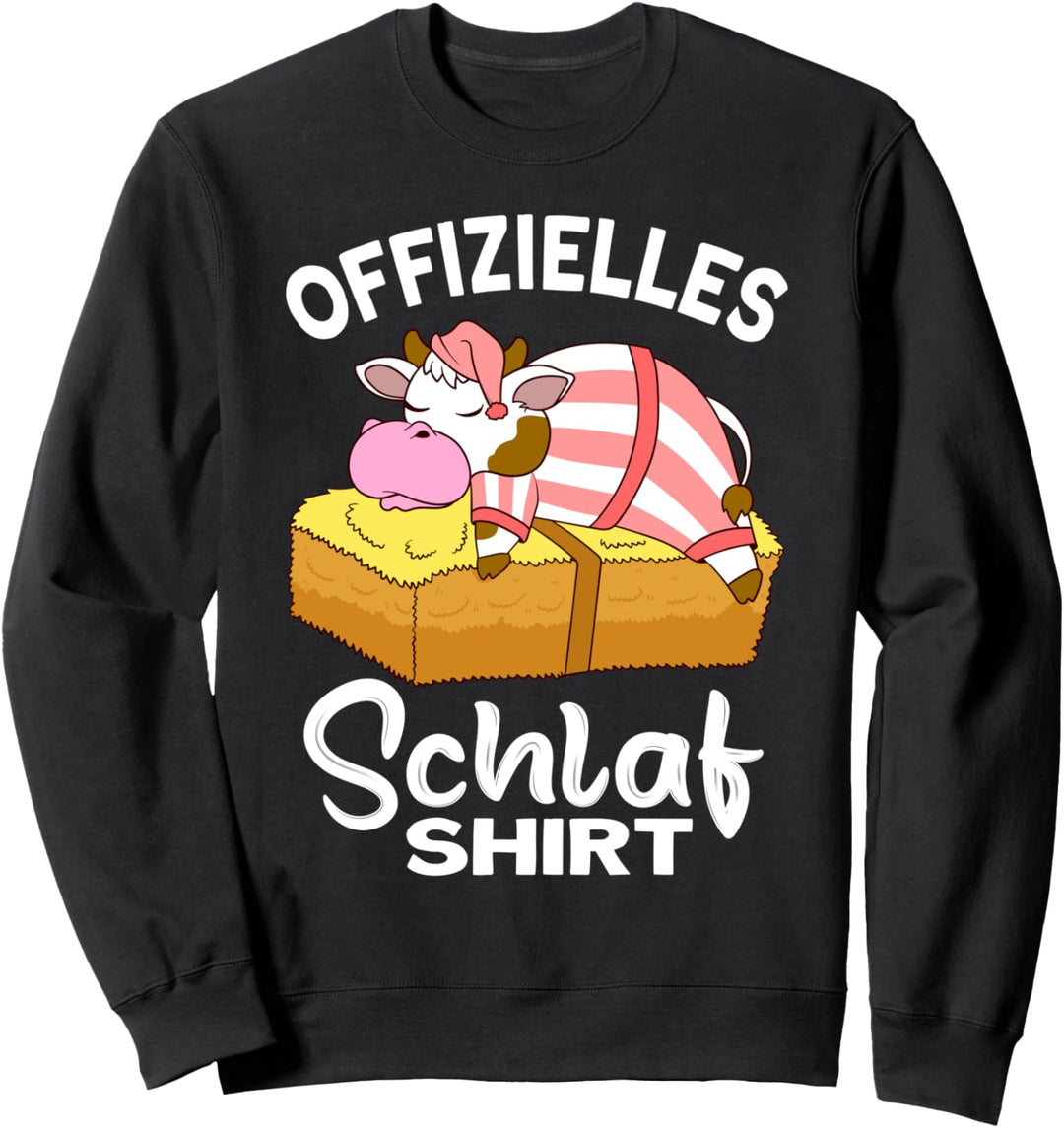 Offizielles Schlafshirt Kuh Pyjama Kühe Schlafanzug Sweatshirt