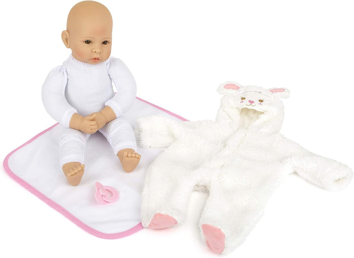 Small Foot 11498 Babypuppe Lämmchen mit weichem Körper, inkl. Kuscheldecke, Strampler und Schnuller,