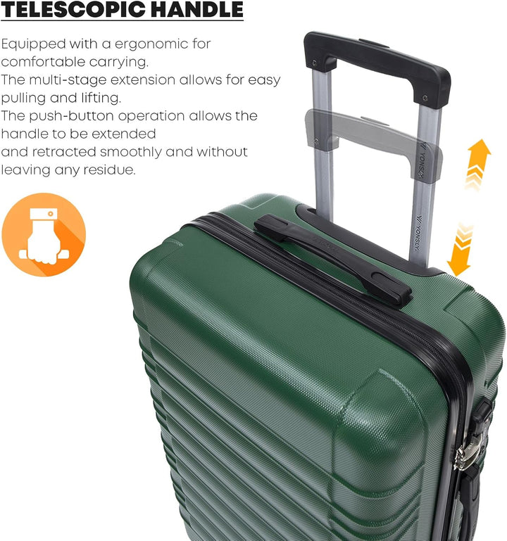 Premium Reisekoffer TSA-Schloss, Hartschalen-Koffer Trolley Kabinenkoffer Rollkoffer Suitcase Handge