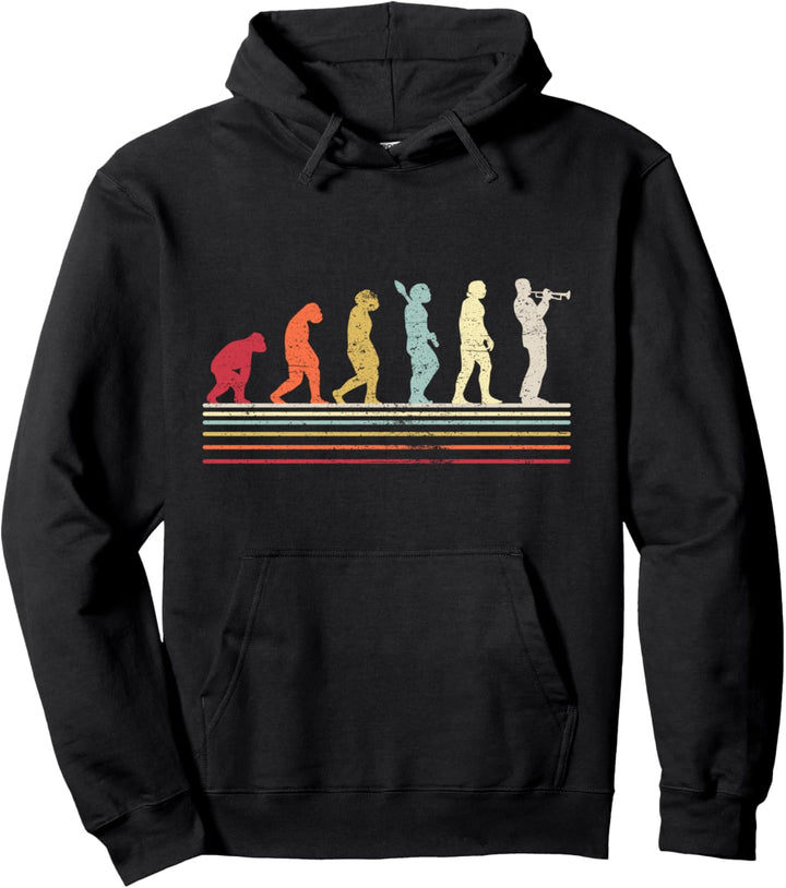 Trompeten Spieler Musik Trompeter Evolution Jazz Geschenk Pullover Hoodie