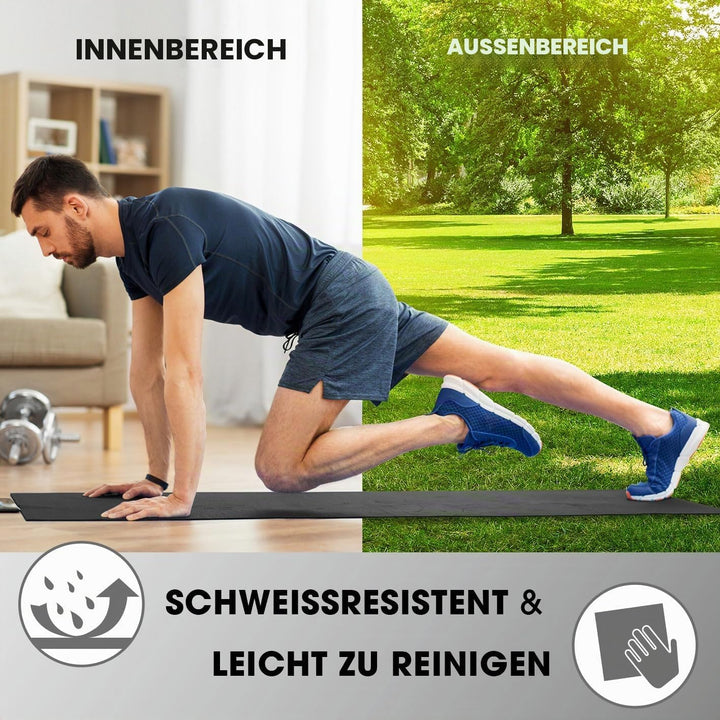 #DoYourFitness Fitnessmatte rutschfest | 183x61cm oder XXL 190x100cm | 0,8-2cm hoch | Gelenkschonend