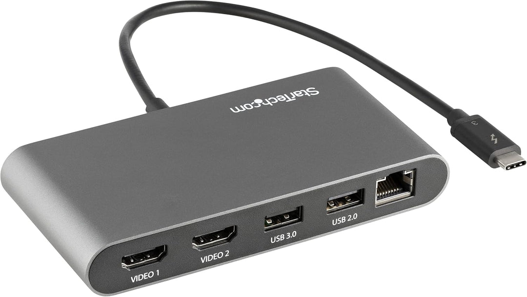 StarTech.com Thunderbolt 3 Mini Dock - Mobile TB3-Dockingstation mit dual Monitoren, HDMI 4K 60 Hz -