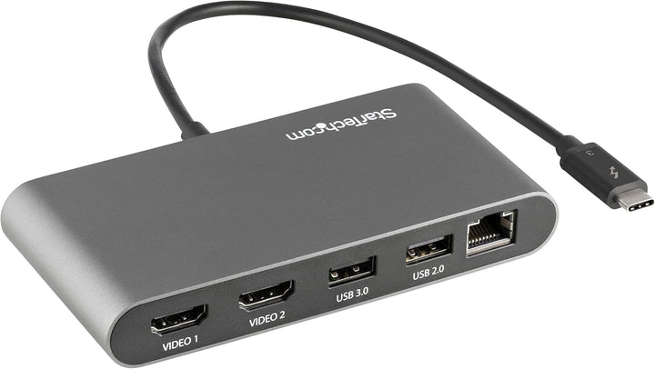 StarTech.com Thunderbolt 3 Mini Dock - Mobile TB3-Dockingstation mit dual Monitoren, HDMI 4K 60 Hz -