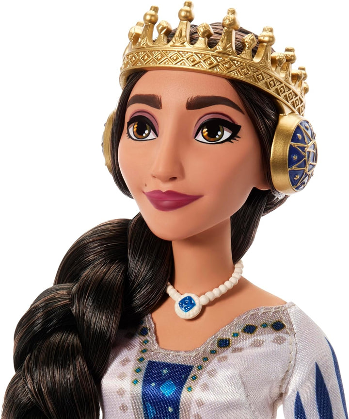 Mattel Disneys Wish, König Magnifico und Königin Amaya von Rosas, 2er-Pack, posierbare Modepuppen mi