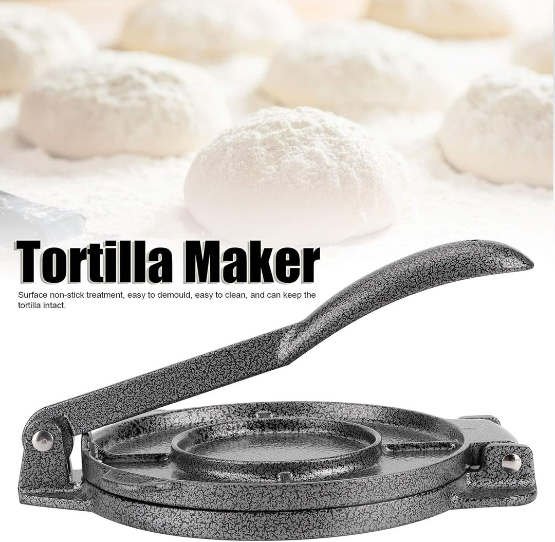 wosume Maistortilla-Presse, leicht zu reinigende Tortilla-Maschine aus Gusseisen, Hochleistungs-Mult