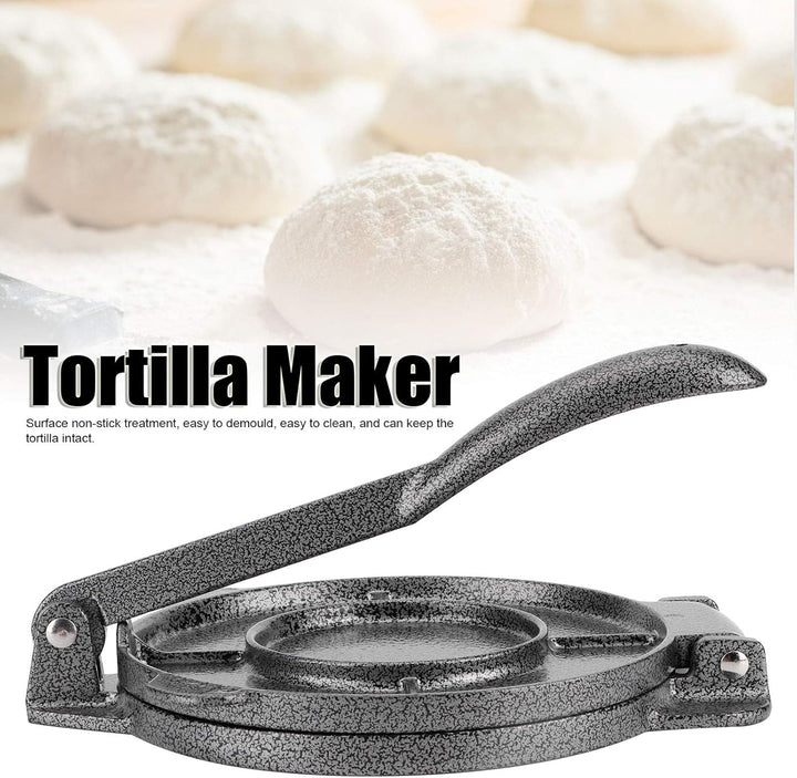 wosume Maistortilla-Presse, leicht zu reinigende Tortilla-Maschine aus Gusseisen, Hochleistungs-Mult