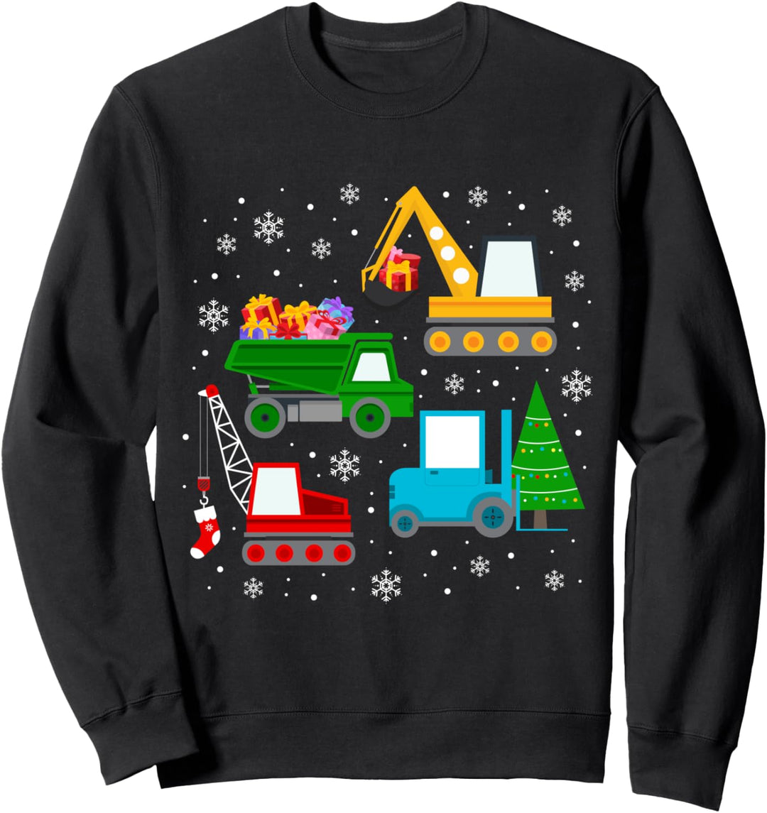 Frohe Weihnachten Lustig Baufahrzeuge Bagger Weihnachen Sweatshirt