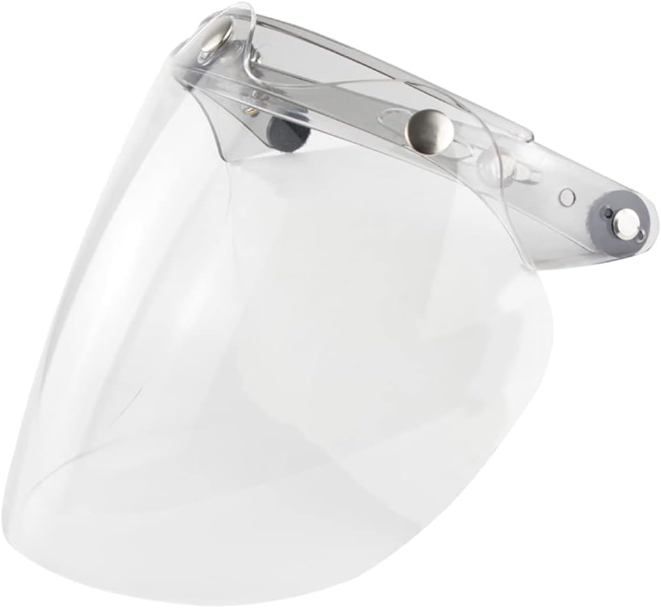 DANLINI Motorradhelme Objektiv, Jethelm Visier 3 Snap Shield Visier Bunt Helm Bubble Visier Motorrad