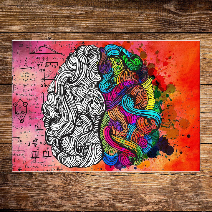 wandmotiv24 Poster als Wanddeko, Grösse 100x70cm, Erfolg beginnt im Kopf, Formeln, Moderne Wanddeko,