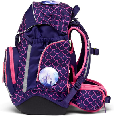 ergobag Pack Lumi - Schulrucksack Set 6tlg. neues Mod. 2023 PerlentauchBär - Lila Einheitsgrösse