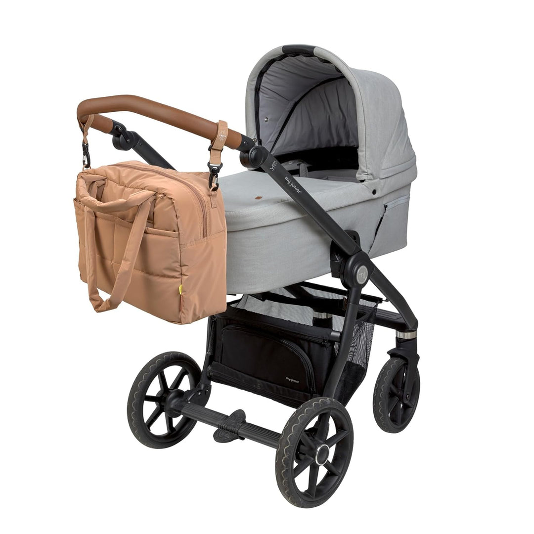 LÄSSIG Baby Wickeltasche mit Tragegriff und Wickelunterlage, Kinderwagenbefestigung, wasserabweisend