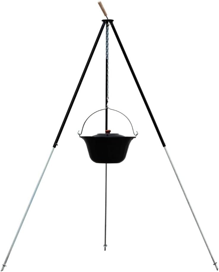 Czaja Feuerschalen® Dreibein 180 cm mit 14 Liter Gulaschkessel für Feuerschale - Ungarischer Gulasch
