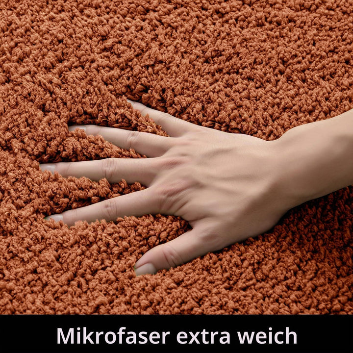 MIULEE Badematte Weiche Badteppich rutschfest Badvorleger Fussmatte Badzimmermatte Bettvorleger Flau