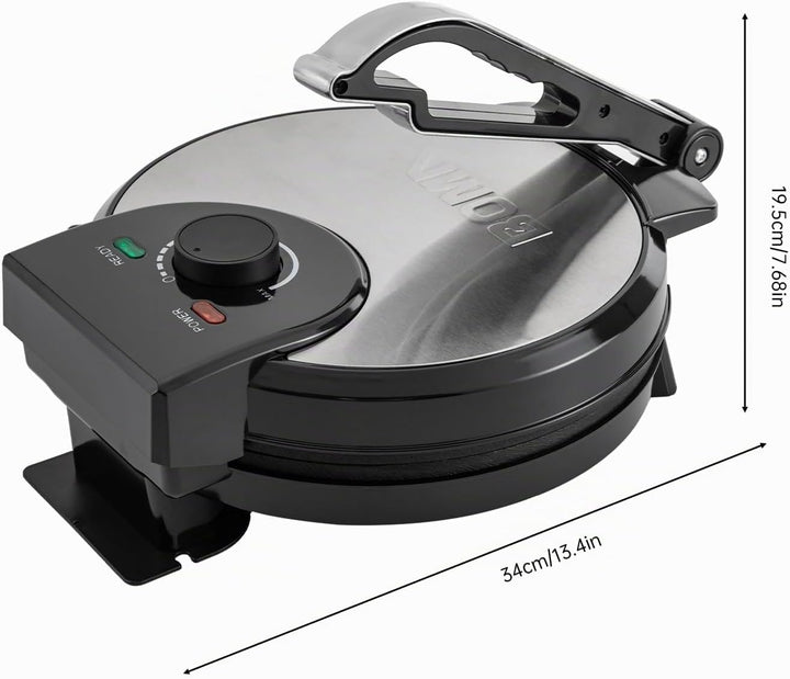 Elektrischer Pancake Backmaschine, Roti Maker, Chapati Tortilla Presse Maker Doppelseitige Heizung E