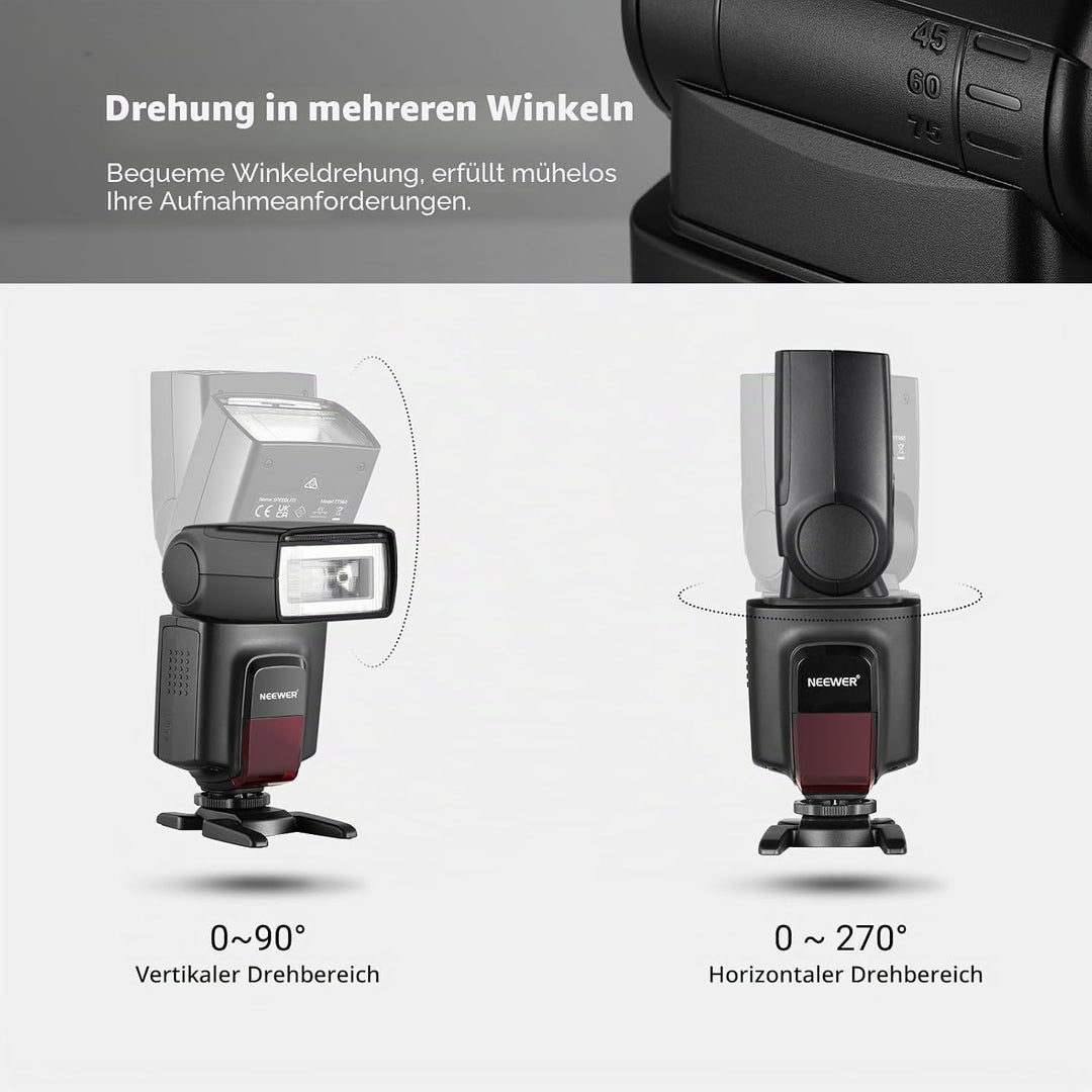 Neewer TT560 Kamera Blitz Speedlite für Canon Nikon Panasonic Olympus Pentax und andere DSLR-Kameras