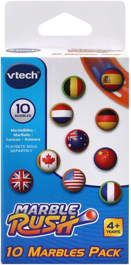 VTech Marble Rush - 10er-Set MarBalls – Zusätzliche Kugeln für alle Marble Rush Murmelbahnen – Mit L