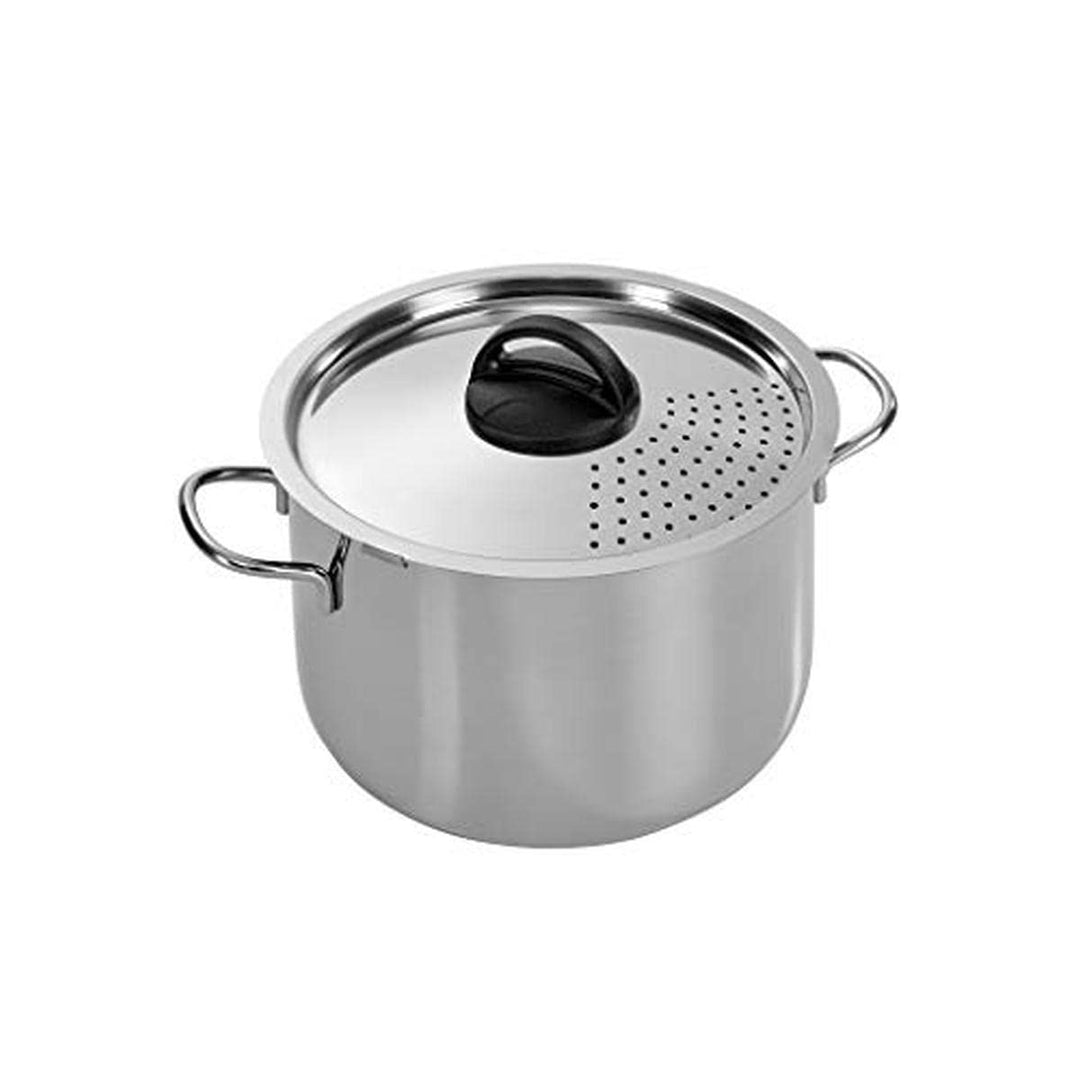 Barazzoni Spaghettitopf zum einfachen Abgiessen, aus Edelstahl, 22 cm, 6
