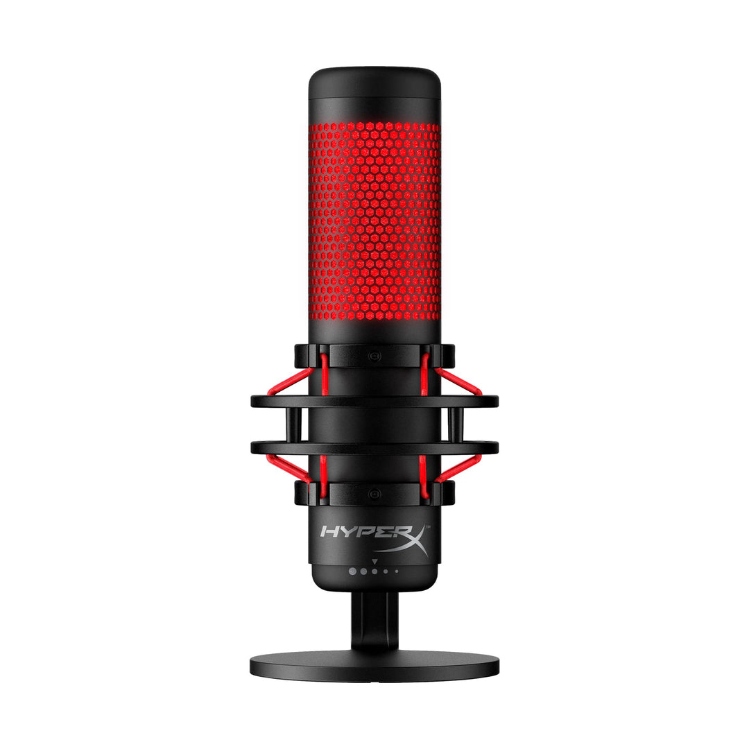 HyperX QuadCast – Standalone USB Mikrofon mit umfangreichen Funktionen für Streamer Gamer, Schwarz Q
