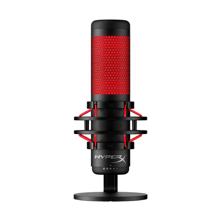 HyperX QuadCast – Standalone USB Mikrofon mit umfangreichen Funktionen für Streamer Gamer, Schwarz Q