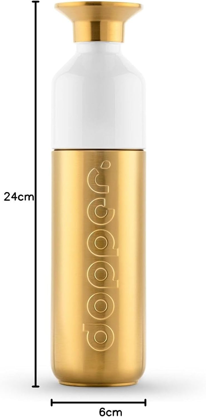 Dopper Steel Trinkflasche 350ml, 490ml, 800ml, 1.1L - Edelstahl Flasche - BPA freie Wasserflasche, 1