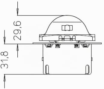 Kopp 805800010 Europa Infra Control 2D 180° UP IP20 Weiss Single, Weiss Single