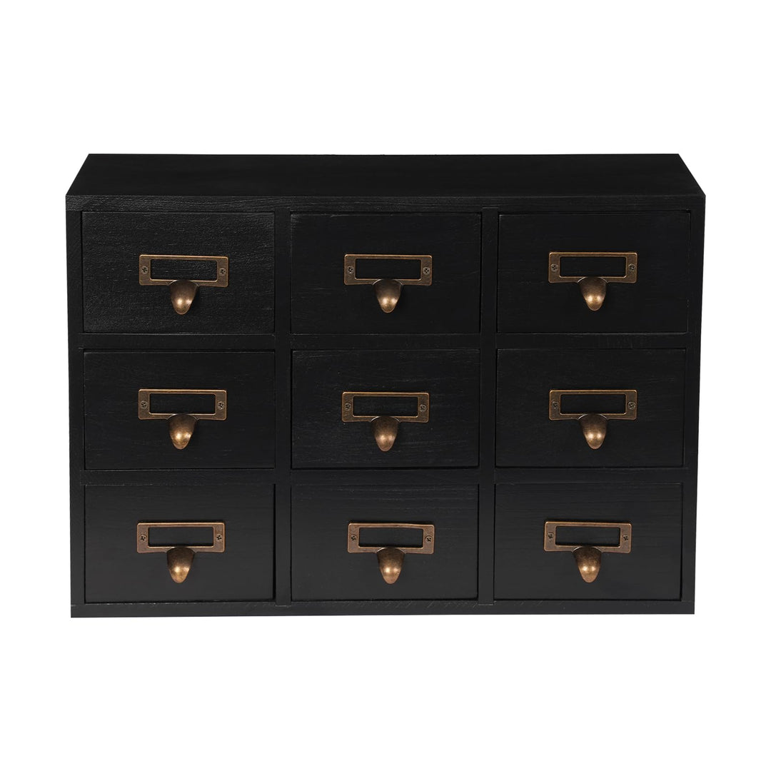 Holz Schubladenbox Vintage Aufbewahrungschrank mit 9 Schubladen Holz Schubladenschrank Rustikal Schu