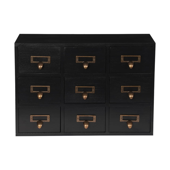 Holz Schubladenbox Vintage Aufbewahrungschrank mit 9 Schubladen Holz Schubladenschrank Rustikal Schu