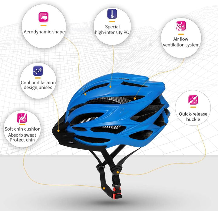 ioutdoor Premium Fahrradhelm, CE CPSC Zertifikat, Radhelm mit Abnehmbarer Sonnenblende und Insektenn