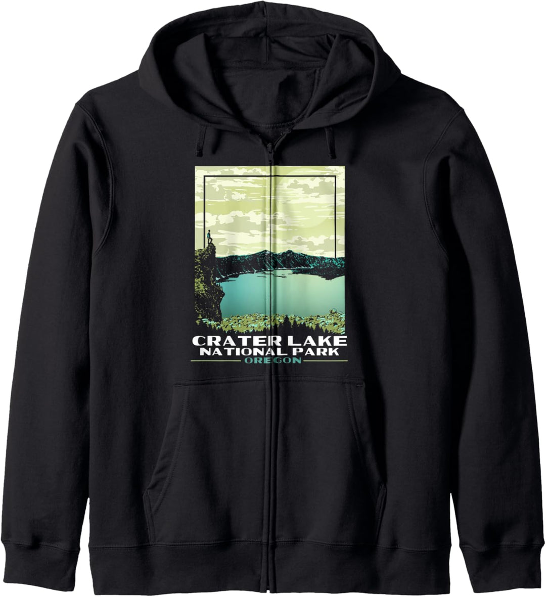 Crater Lake National Park Klamath Oregon | Vintage WPA Style Kapuzenjacke