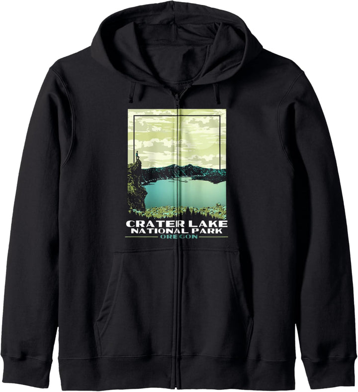 Crater Lake National Park Klamath Oregon | Vintage WPA Style Kapuzenjacke