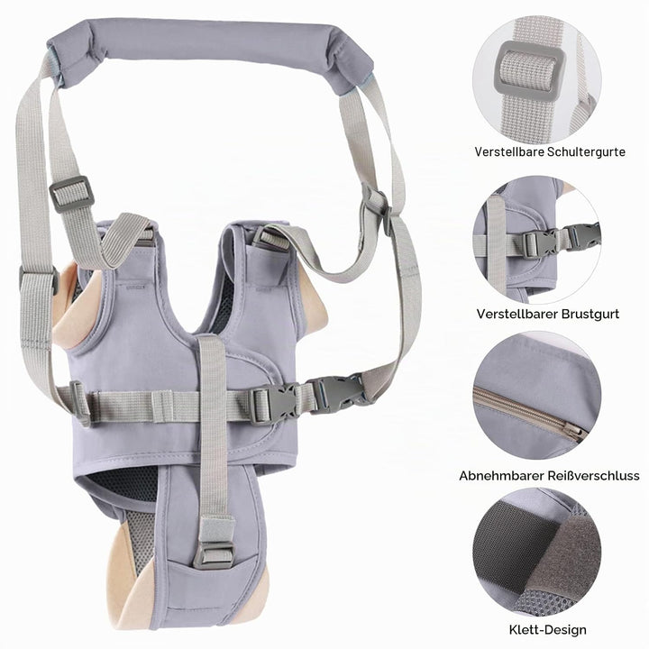 IULONEE Lauflernhilfe Gehhilfe für Baby Walker Sicherheitsleinen Ergonomie Kinder Stehen Gehen Lerne