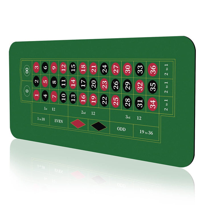 YUZPKRSI 177,8 x 88,9 cm Roulette Casino Matte Roll-up Pokermatte für Tisch mit Tragetasche, profess