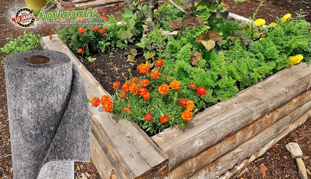 Aquagart Bewässerungsvlies 36m² Bewässerungsmatte für Pﬂanztöpfe 300g I Vlies für Blumenkübel I Wass