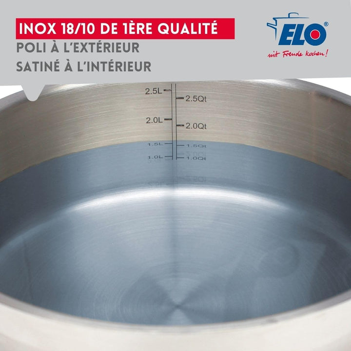 ELO 9507050 Kochgeschirr-Set, 5-teilig, 2 Bratpfannen 24 und 32 cm und 3 Kochtöpfe 16, 20 und 26 cm