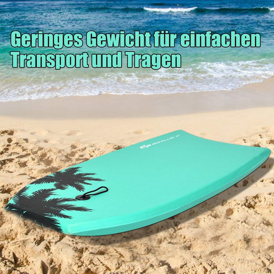 COSTWAY Bodyboard, Schwimmbrett Schwimmboard, Surfbrett Kinder, Surfboard, Sup-Board 83x47x5,5cm Grü