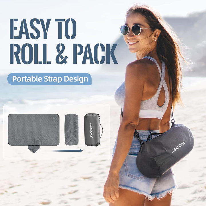 JAICOM Outdoor Decke, wasserdichte Schafwoll-Picknickdecke, 140 x 200 cm Warme Campingdecke - ideal