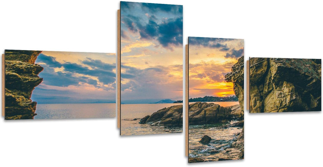 Feeby. Wandbilder - 4 Teile - Gedrucktes Bild, Foto, Kunstdrucke, Deko Panel, 4-Teilig Typ Z, 100x50