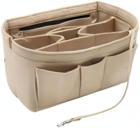 Felt Insert Fabric Purse Organizer Bag, Bag Insert In Bag with Zipper Inner Pocket Fits Neverfull Sp