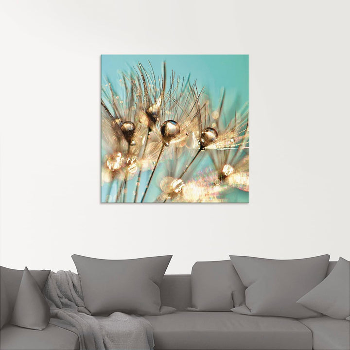 ARTland Glasbilder Wandbild Glas Bild einteilig 50 x 50 cm Quadratisch Innere Ruhe Wellness Pflanzen