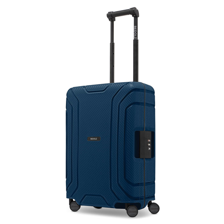 REDOLZ Hartschalen Kabinen-Koffer ohne Reissverschluss | 3-Punkt-Verschluss-System | Kleiner Trolley