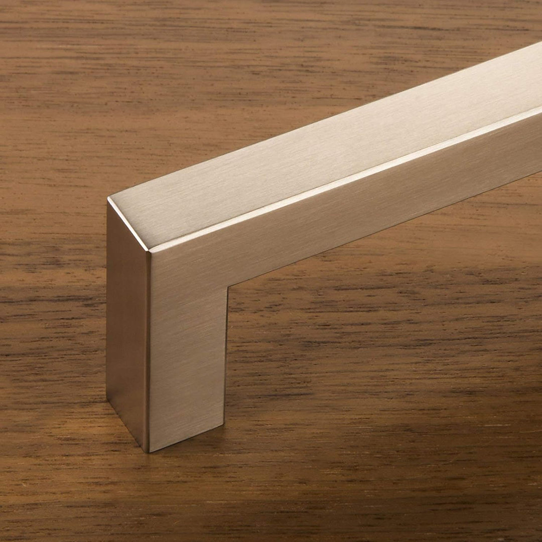 SOTECH 10 Stück Möbelgriffe E3 echt Edelstahl BA 352 mm (Profil 15 x 15 mm) Stangengriffe Relinggrif