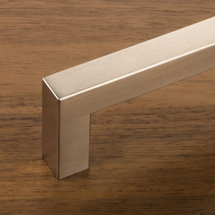 SOTECH 10 Stück Möbelgriffe E3 echt Edelstahl BA 416 mm (Profil 15 x 15 mm) Edelstahlgriffe Relinggr