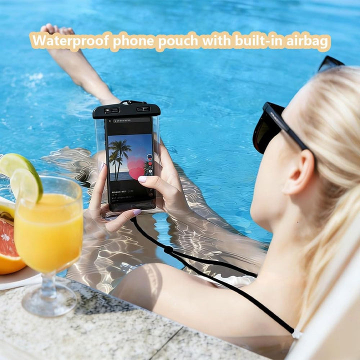 luftmatratze mit Netz, Pool matratze mit wasserdichter Handytasche wasserhängematte mit Netz, luftma