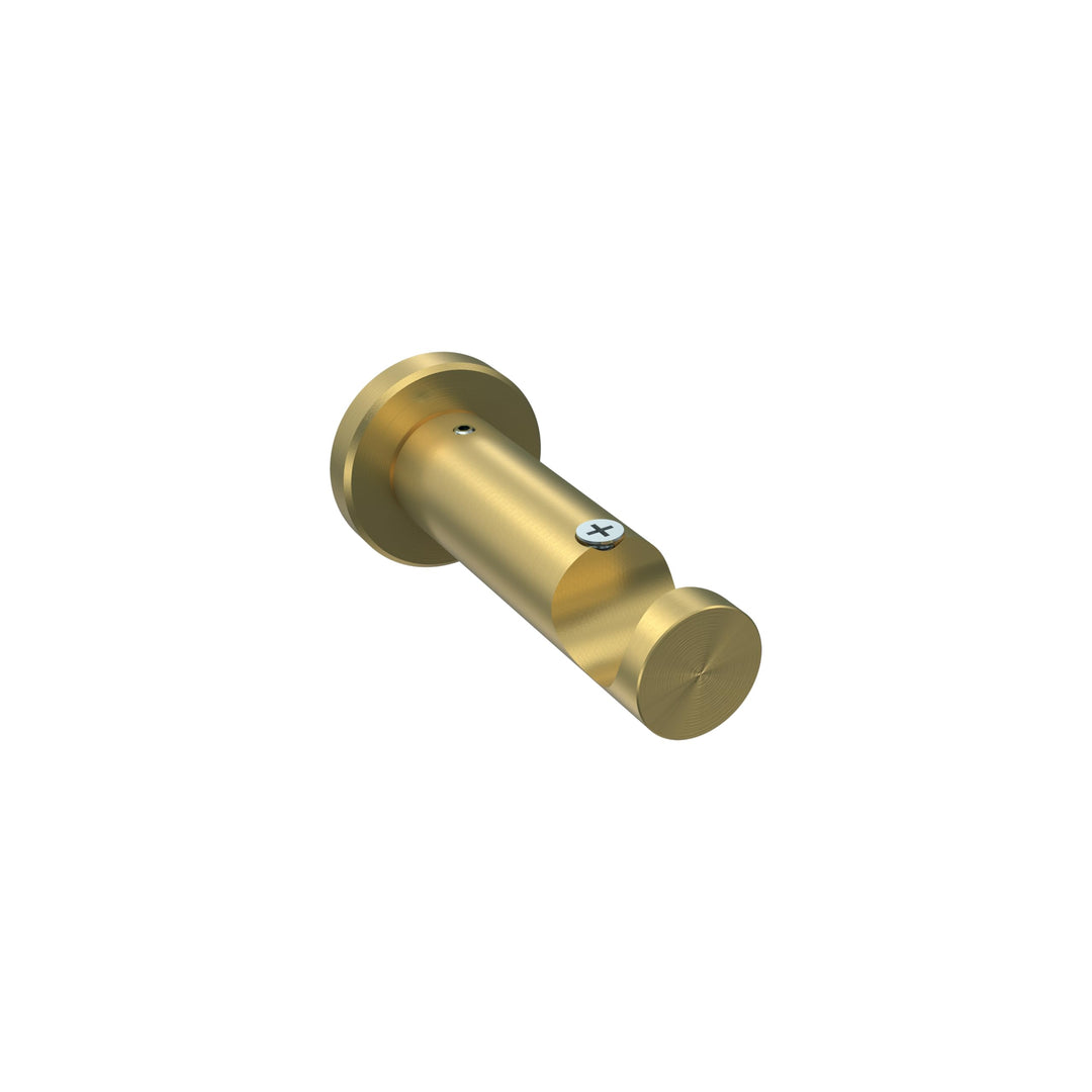 INTERDECO Träger/Wandhalter Messing Optik, offen 7,5 cm Abstand, 1-läufig 20 mm Ø, Platon (4 Stück)